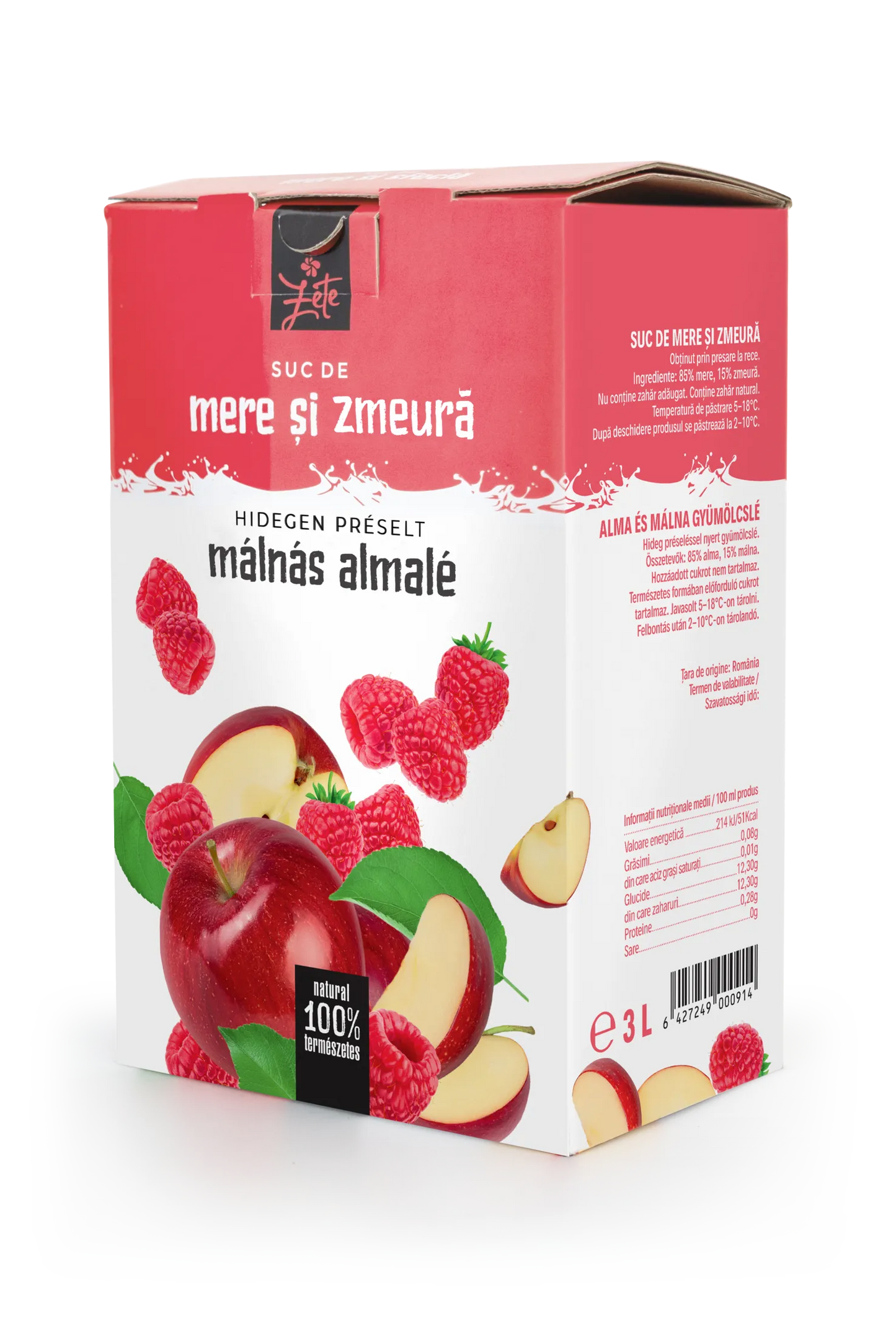 Apple & Raspberry juice (of 100% fruits) - 3L BiB