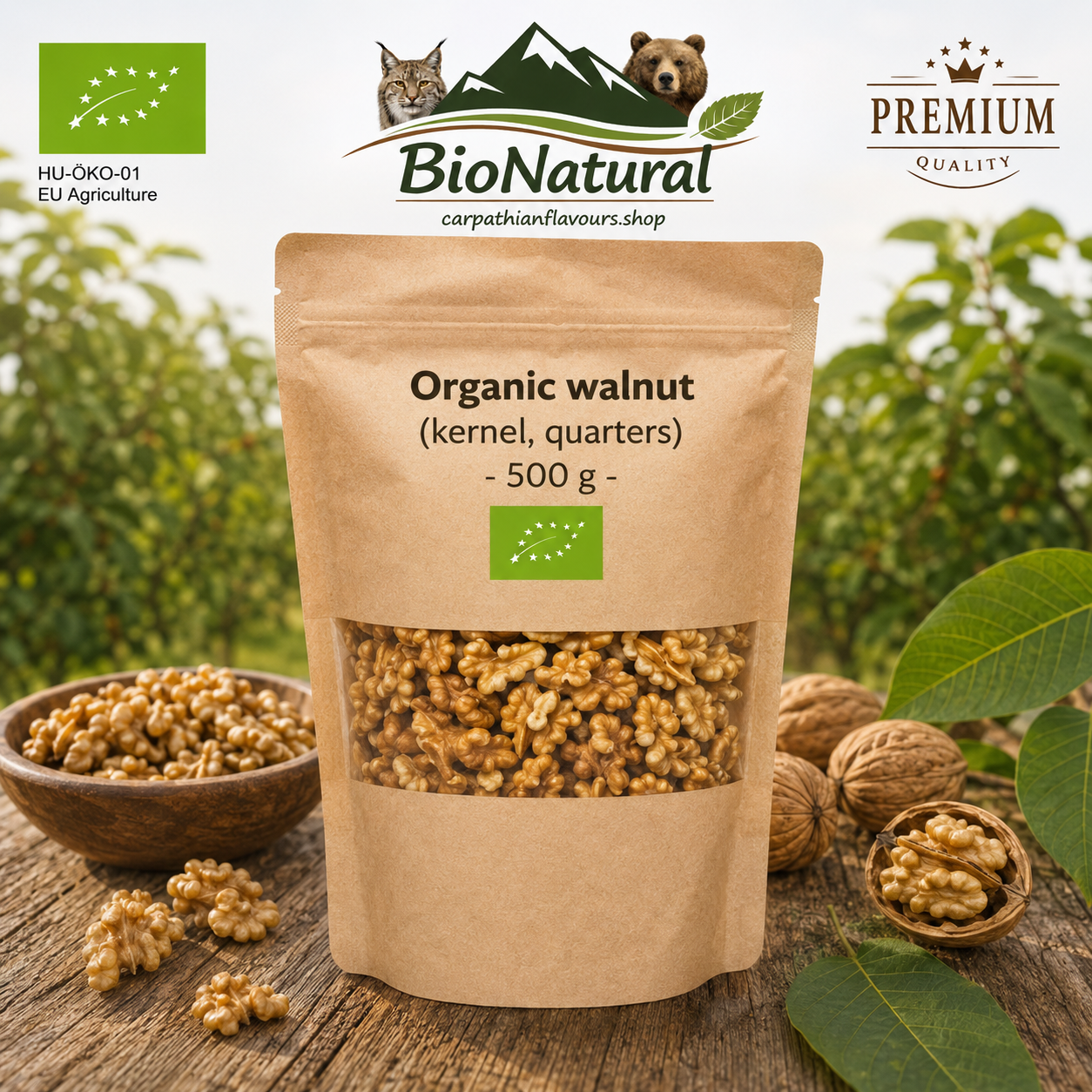 Bio Walnut (kernel, quarters) - 500g
