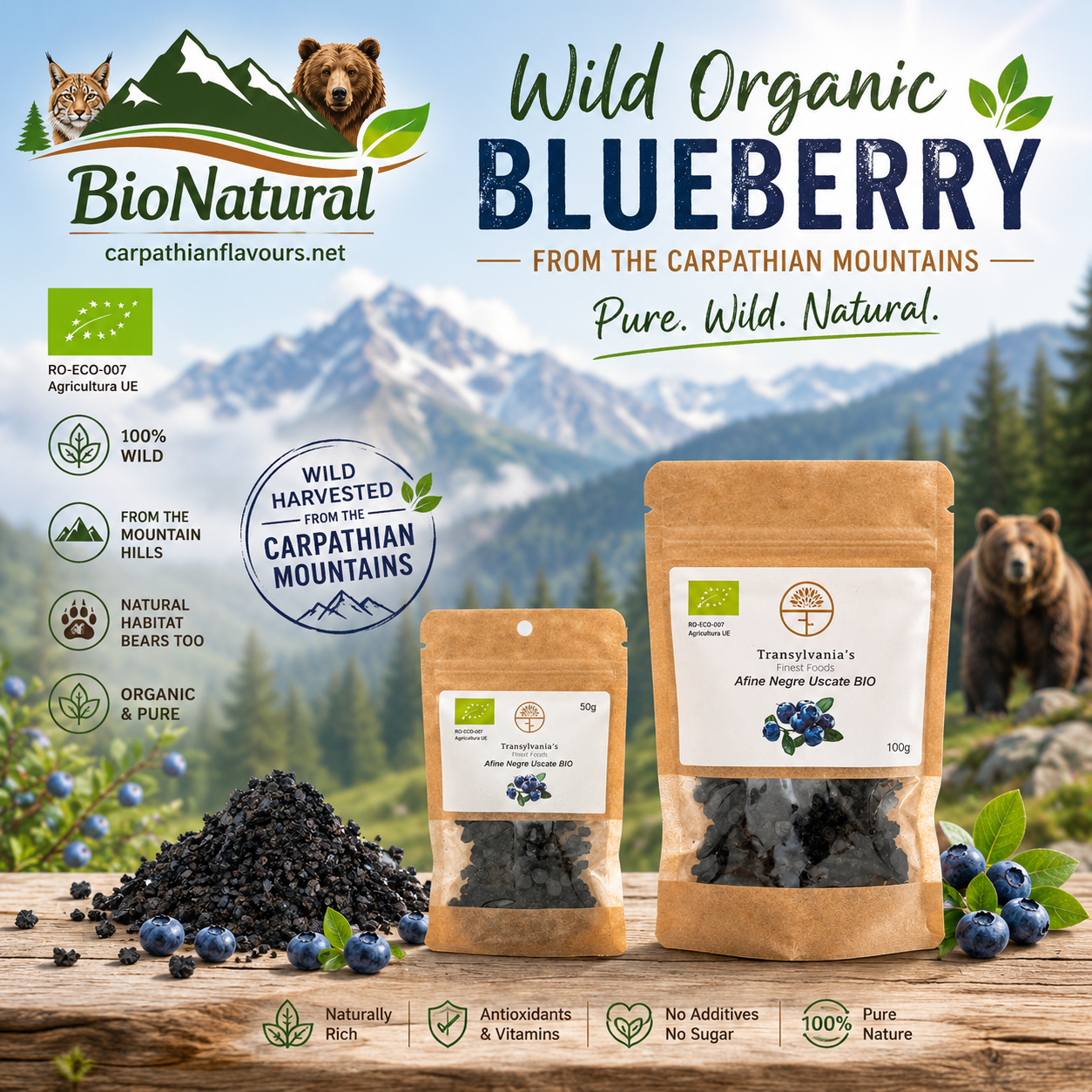 Dried Bio Wild Blueberry