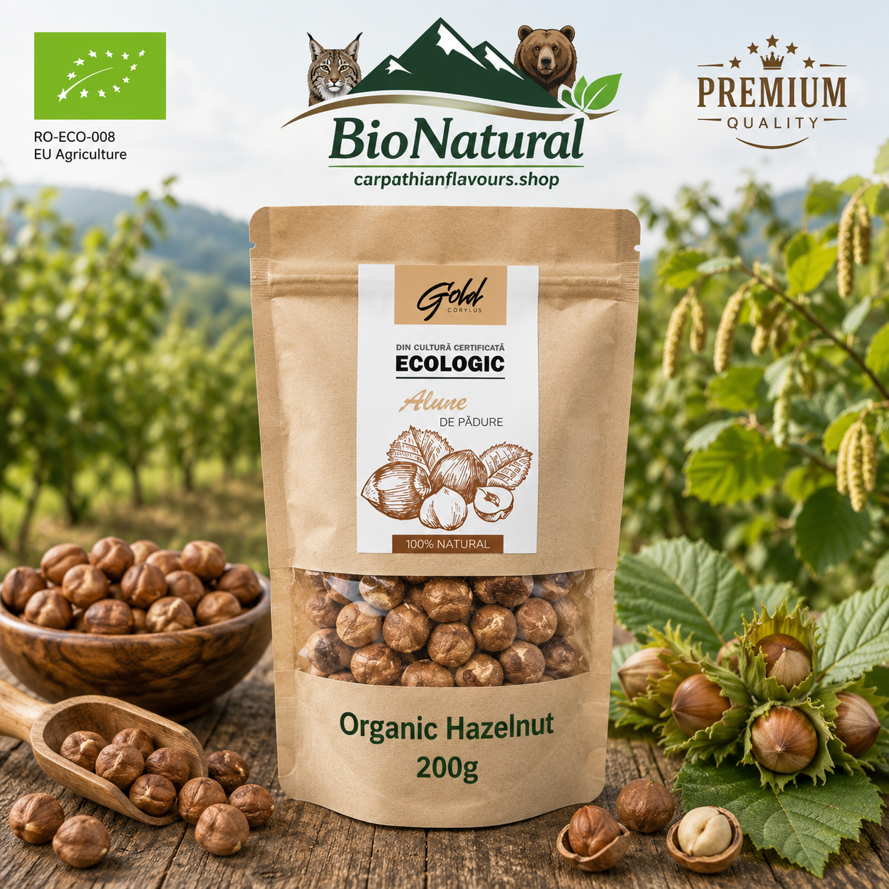 Bio Hazelnut (kernel, not blanched) - 200g