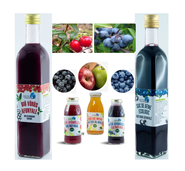 Pure natural BIO berry juices and apple-berry mix juices collection from Szeklerland, Eastern-Carpathians, Transylvania (Siebenbürg)