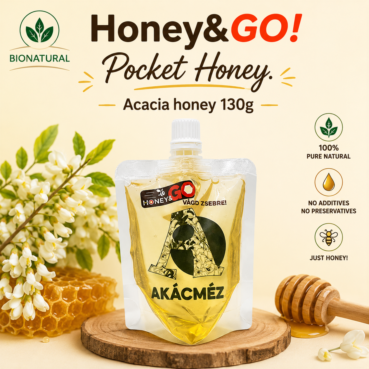 Honey&GO! - Pocket Honeys for everyday Moments 130g