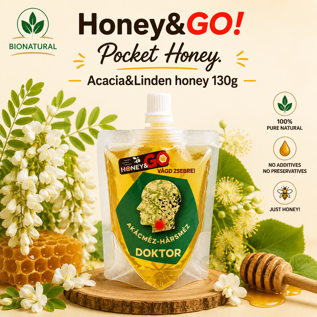 Honey&GO! - Pocket Honeys for everyday Moments 130g