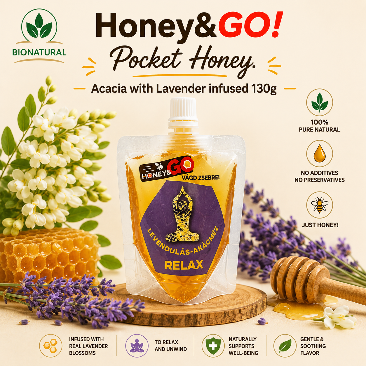 Honey&GO! - Pocket Honeys for everyday Moments 130g