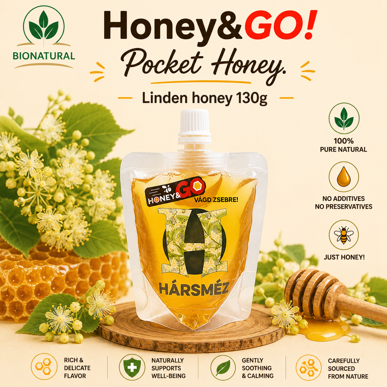 Honey&GO! - Pocket Honeys for everyday Moments 130g