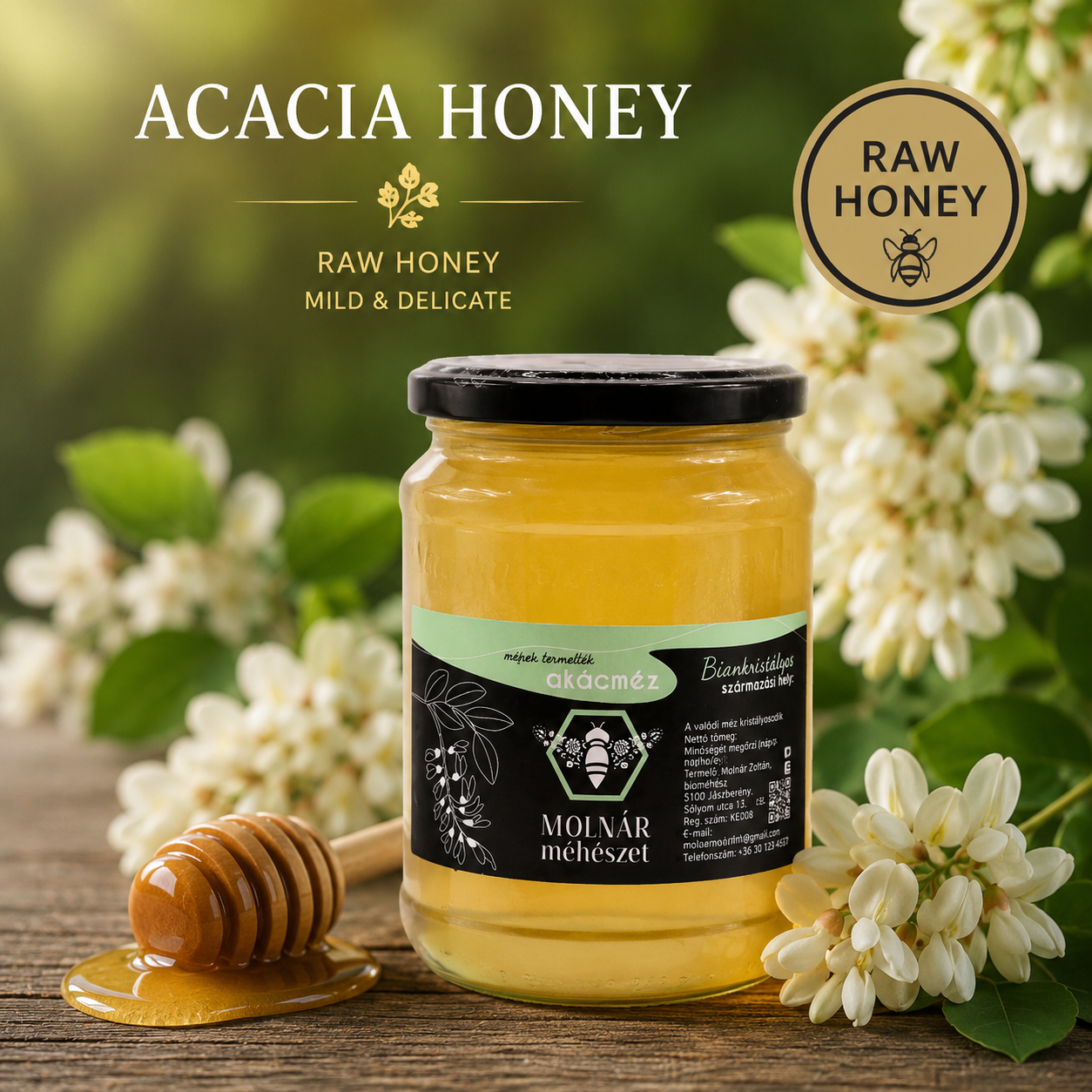 Raw Honeys of 500g - from Ecological apiculture