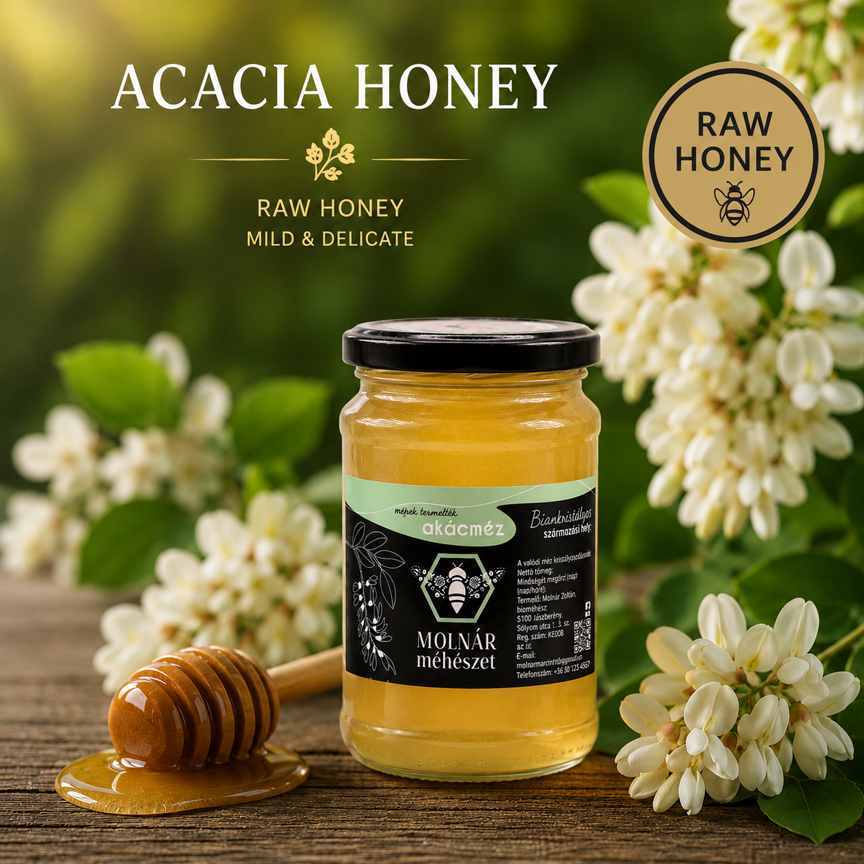 Raw Honeys of 500g - from Ecological apiculture