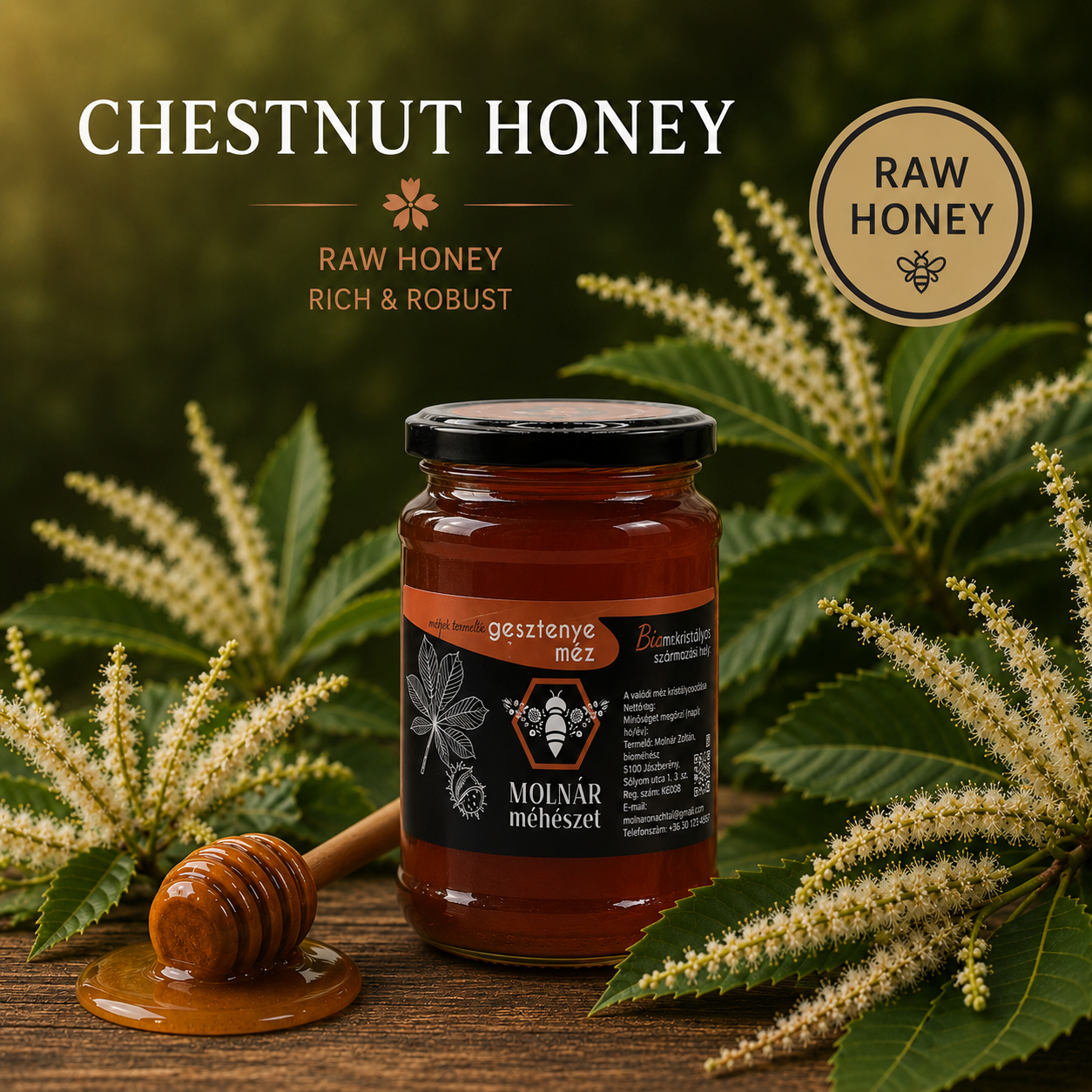 Raw Honeys of 500g - from Ecological apiculture