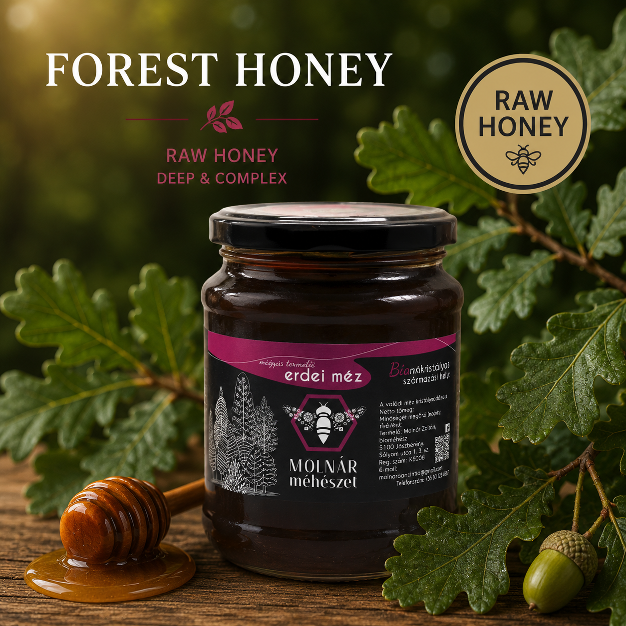 Raw Honeys of 500g - from Ecological apiculture