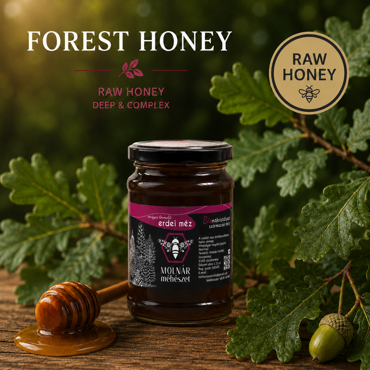 Raw Honeys of 500g - from Ecological apiculture