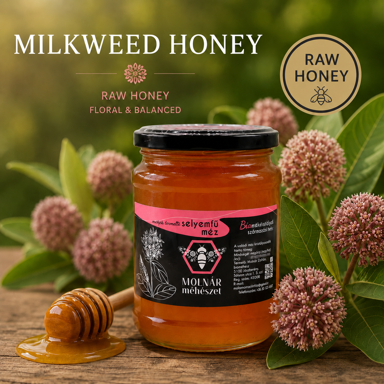 Raw Honeys of 500g - from Ecological apiculture