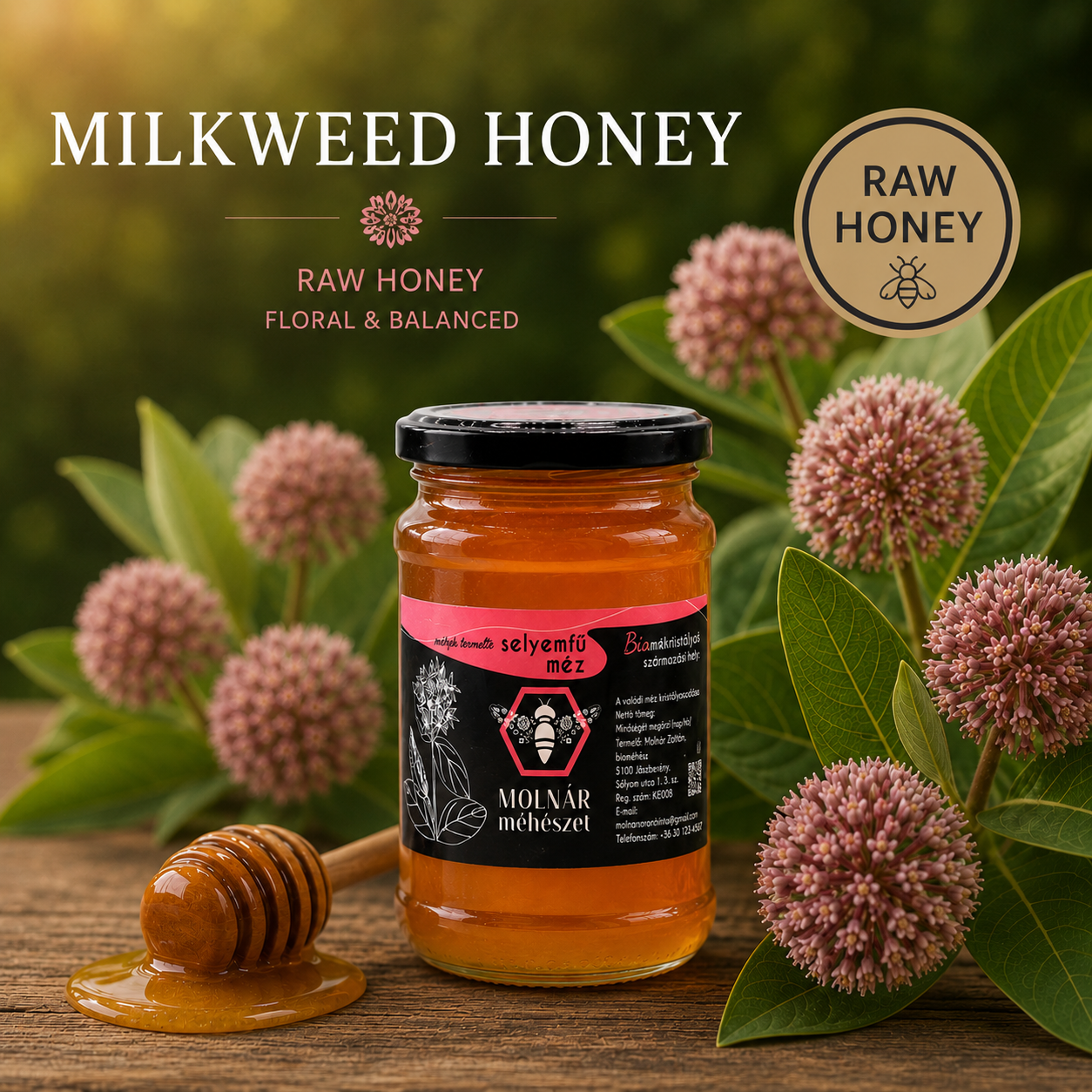 Raw Honeys of 500g - from Ecological apiculture